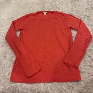 J. Crew Coral Long Sleeve Top